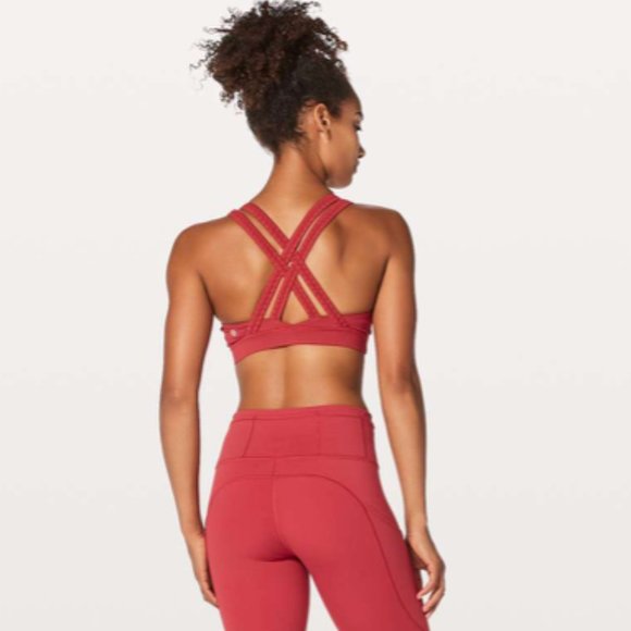 Lululemon Energy Bra Braided in Persian Red size 4 - Picture 2 of 8